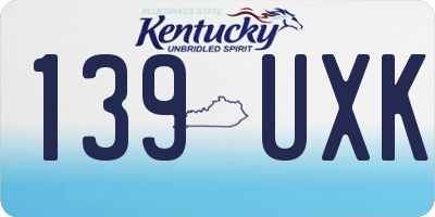 KY license plate 139UXK