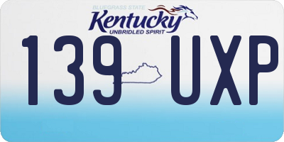KY license plate 139UXP