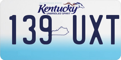 KY license plate 139UXT