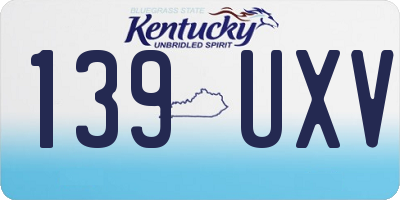 KY license plate 139UXV
