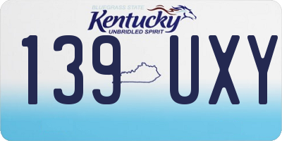 KY license plate 139UXY