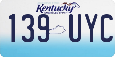 KY license plate 139UYC