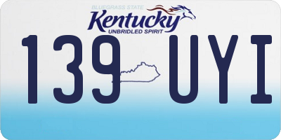 KY license plate 139UYI