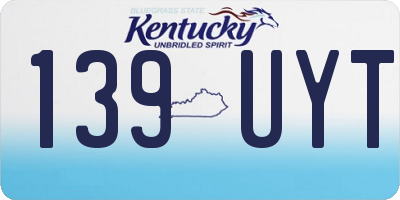 KY license plate 139UYT