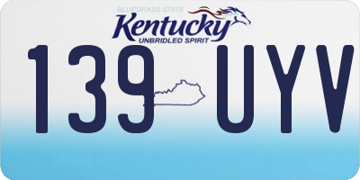 KY license plate 139UYV