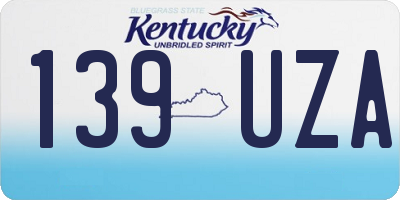 KY license plate 139UZA