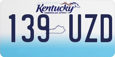 KY license plate 139UZD