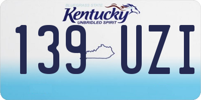 KY license plate 139UZI
