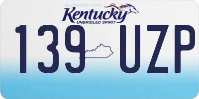KY license plate 139UZP
