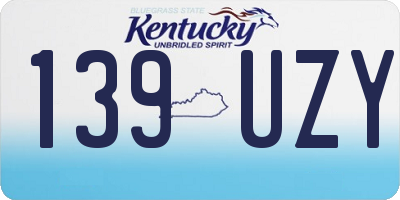 KY license plate 139UZY