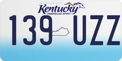 KY license plate 139UZZ