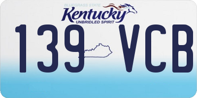 KY license plate 139VCB