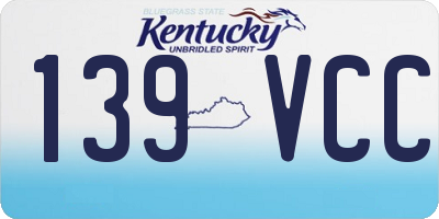 KY license plate 139VCC