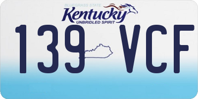 KY license plate 139VCF