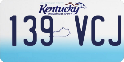 KY license plate 139VCJ