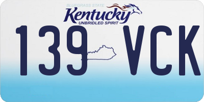 KY license plate 139VCK