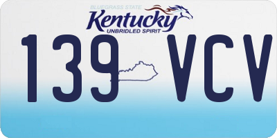 KY license plate 139VCV