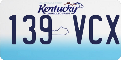 KY license plate 139VCX