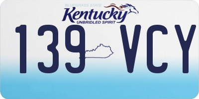 KY license plate 139VCY