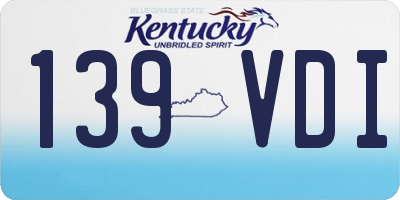 KY license plate 139VDI