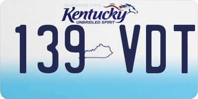 KY license plate 139VDT