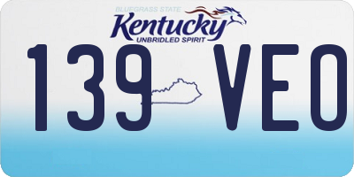KY license plate 139VEO