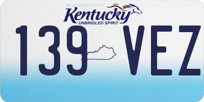 KY license plate 139VEZ