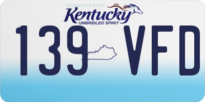 KY license plate 139VFD