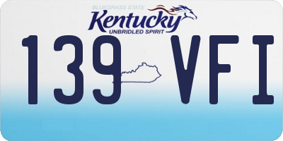 KY license plate 139VFI