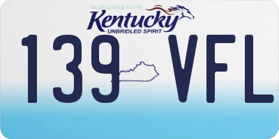 KY license plate 139VFL