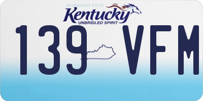 KY license plate 139VFM
