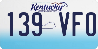 KY license plate 139VFO