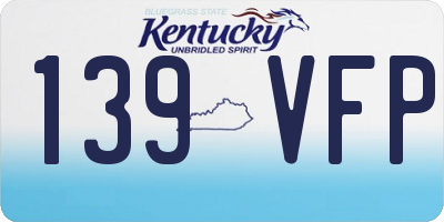 KY license plate 139VFP