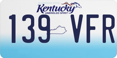 KY license plate 139VFR