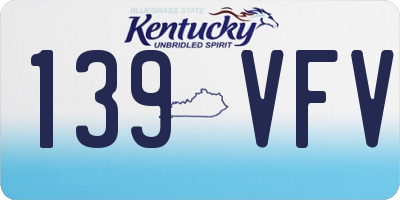 KY license plate 139VFV