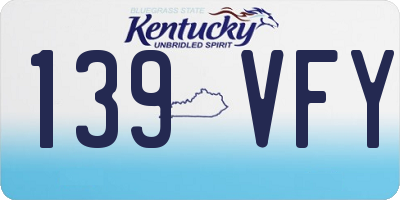 KY license plate 139VFY
