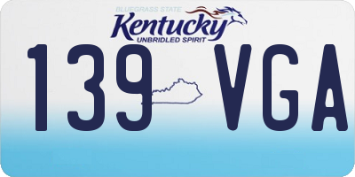 KY license plate 139VGA