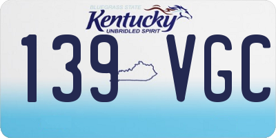 KY license plate 139VGC