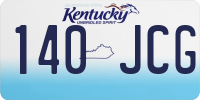 KY license plate 140JCG