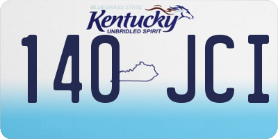 KY license plate 140JCI