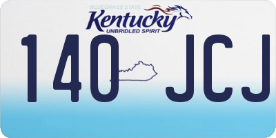 KY license plate 140JCJ