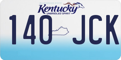 KY license plate 140JCK