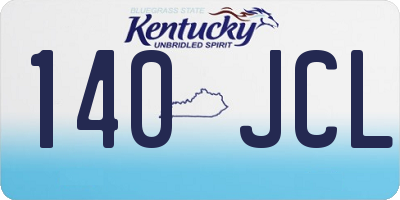 KY license plate 140JCL