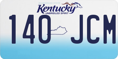 KY license plate 140JCM