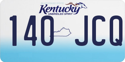 KY license plate 140JCQ