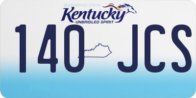 KY license plate 140JCS