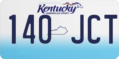 KY license plate 140JCT