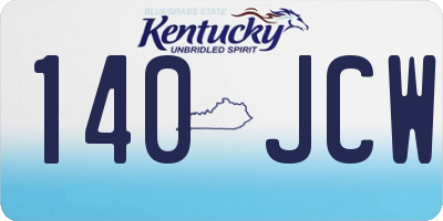 KY license plate 140JCW