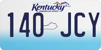 KY license plate 140JCY
