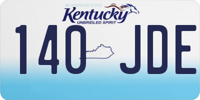 KY license plate 140JDE